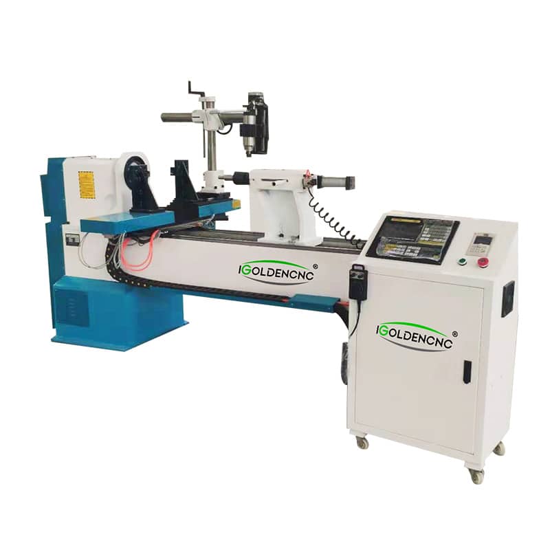 1530 Single-axis Double-cutter Turning And Flat Carving Wood Lathe Machine
