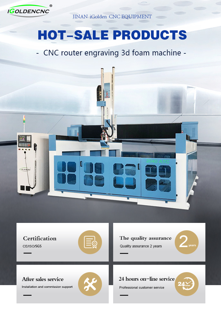 New 4 Axis Cnc Hotwire Foam Cutting Machine iGolden CNC