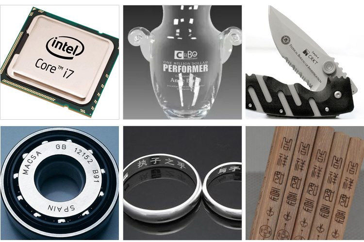 M&aacute;quina de marca&ccedil;&atilde;o a laser.